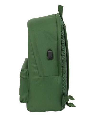 MOCHILA DOBLE PARA PORTATIL 15,6"+USB REAL MADRID CHICA CAQUI | Com...