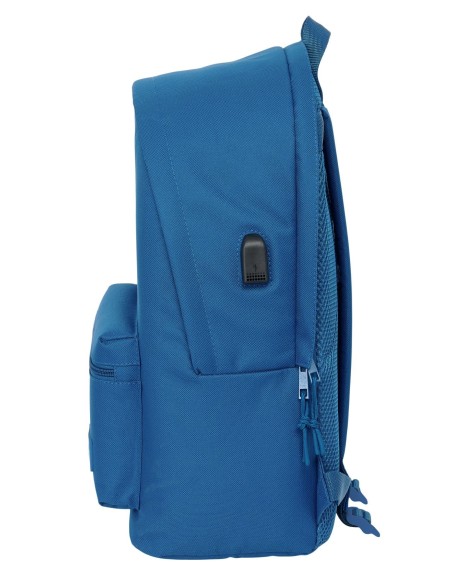 MOCHILA DOBLE PARA PORTATIL 15,6"+USB REAL MADRID CHICA AZUL | Comp...