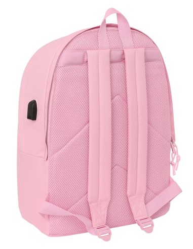MOCHILA DOBLE PARA PORTATIL 15,6"+USB REAL MADRID CHICA ROSA | Comp...