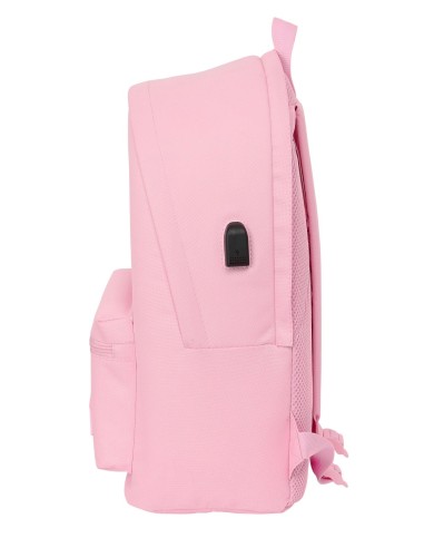 MOCHILA DOBLE PARA PORTATIL 15,6"+USB REAL MADRID CHICA ROSA | Comp...