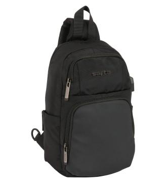 MINI MOCHILA 1 HOMBRERA TABLET 11''+USB SAFTA BUSINESS "BLACK" | Co...