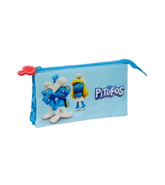 PORTATODO TRIPLE LOS PITUFOS
