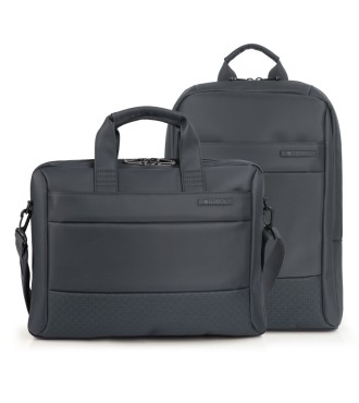 Pack Maletín + Mochila Portatil 15,6" Gabol Tide Gris | Comprar Pac...