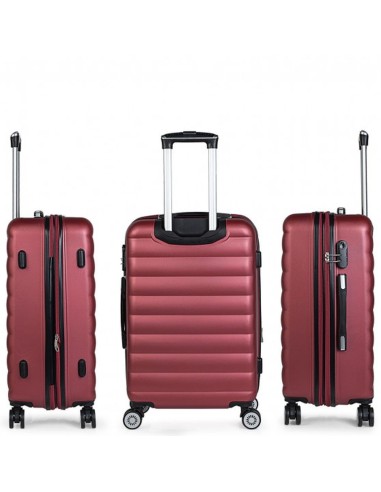 Juego Maleta Mediana 60 + Cabina 50 Simoa Itaca Granate