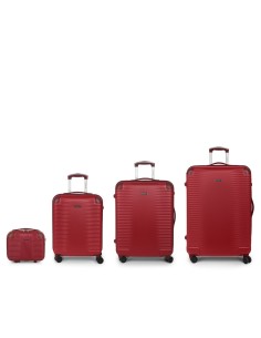 Set 3 Maletas C22-M-L + Neceser Gabol Balance Xp Rojo Jue...