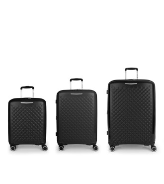 Set 3 Maletas C22-M-L Gabol Queens Negro | Comprar Set 3 Maletas C2...