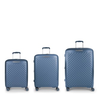 Set 3 Maletas C22-M-L Gabol Queens Azul | Comprar Set 3 Maletas C22...