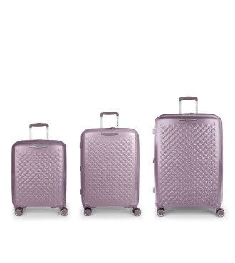 Set 3 Maletas C22-M-L Gabol Queens Lila | Comprar Set 3 Maletas C22...