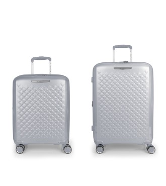 Set 2 Maletas C22-M Gabol Queens Plata | Comprar Set 2 Maletas C22-...