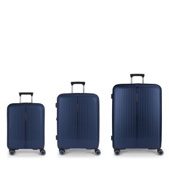 Set 3 Maletas C22-M-L Gabol Brooklyn Azul | Comprar Set 3 Maletas C...