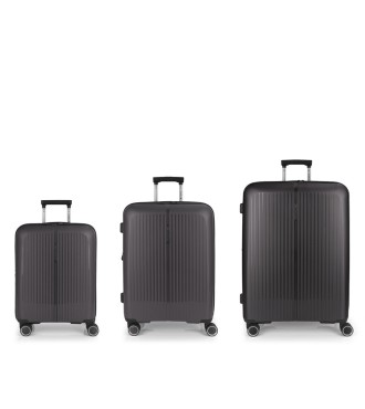 Set 3 Maletas C22-M-L Gabol Brooklyn Gris | Comprar Set 3 Maletas C...