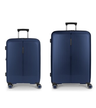 Set 2 Maletas M-L Gabol Brooklyn Azul | Comprar Set 2 Maletas M-L G...