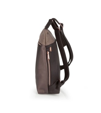 Mochila Paseo Antirrobo Mujer Gabol Thelma Marrón 2