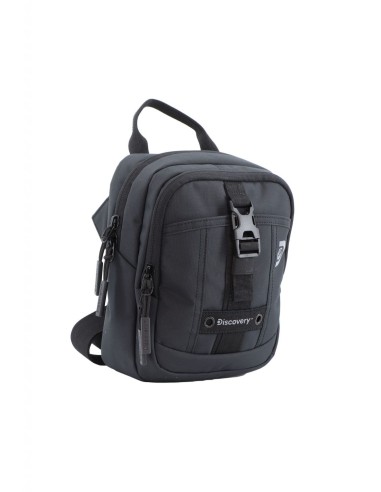 Bolso Bandolera Doble Discovery Shield Negro
