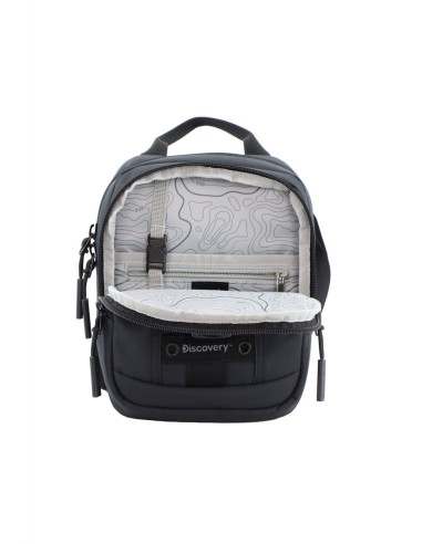 Bolso Bandolera Doble Discovery Shield Negro