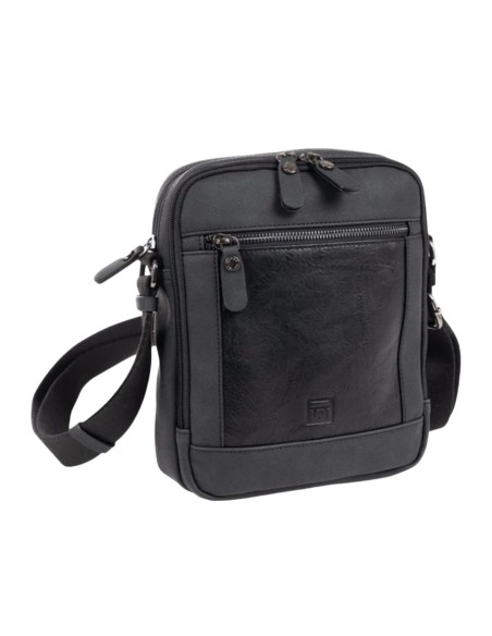 Bolso Bandolera Doble Matties Canvas 40163-20 Negro Bolso Bandolera Doble Matties Canvas 40163-20 Negro