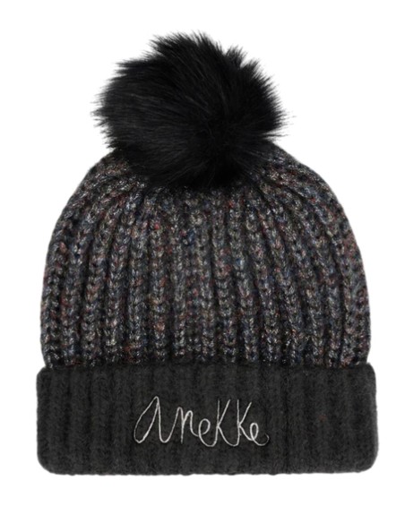 Anekke Gorro De Punto Con Pompón Negro Anekke Gorro De Punto Con Pompón Negro