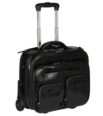 Portaordenador Piel Con Ruedas Matties Negro 2