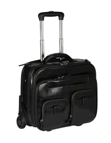 Portaordenador Piel Con Ruedas Matties Negro | Comprar Portaordenad...