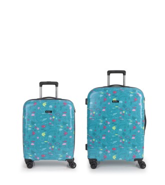 Set de maleta cabina y mediana Gabol ACQUA