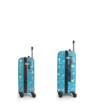 Set de maleta cabina y mediana Gabol ACQUA 2