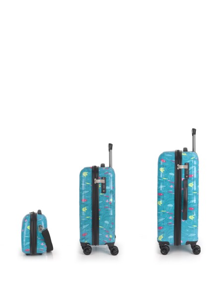 Set de maleta de cabina,  mediana y neceser Gabol ACQUA Set de maleta de cabina,  mediana y neceser Gabol ACQUA