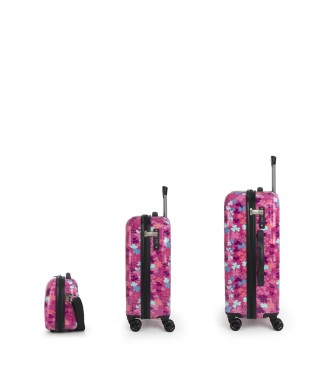 Set de maleta de cabina, mediana y neceser Gabol CLOVER 2