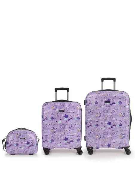 Set de maleta de cabina, mediana y neceser Gabol FUNNY Set de maleta de cabina, mediana y neceser Gabol FUNNY