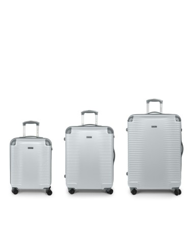 Set 3 Maletas C22-M-L Gabol Balance XP Plata Juego de Mal...