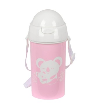 BOTELLA 500ml APERTURA AUTOM. CON PAJITA SAFTA PREESCOLAR "KOALA"