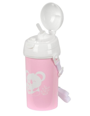 BOTELLA 500ml APERTURA AUTOM. CON PAJITA SAFTA PREESCOLAR "KOALA"