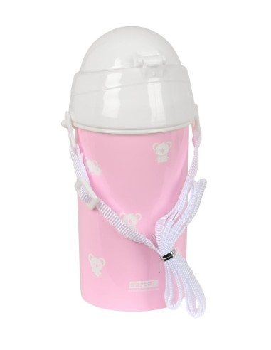 BOTELLA 500ml APERTURA AUTOM. CON PAJITA SAFTA PREESCOLAR "KOALA"