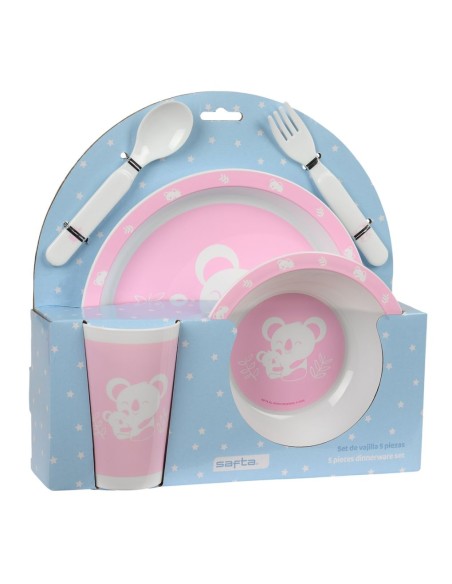 SET DE PLATOS, CUBIERTOS Y VASO SAFTA PREESCOLAR "KOALA" SET DE PLATOS, CUBIERTOS Y VASO SAFTA PREESCOLAR "KOALA"