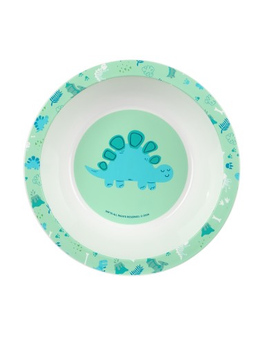 SET DE PLATOS, CUBIERTOS Y VASO SAFTA PREESCOLAR "DINO"