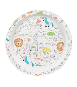 SET DE PLATOS, CUBIERTOS Y VASO SAFTA PREESCOLAR "ZOO" 2