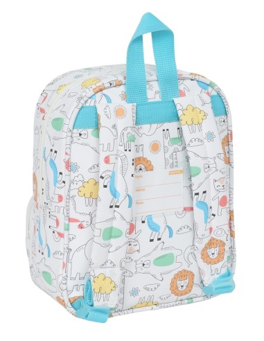 MOCHILA GUARDERIA C/BOLSILLO SAFTA PREESCOLAR "ZOO"