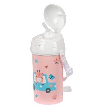 BOTELLA 500ml APERTURA AUTOM. CON PAJITA SAFTA PREESCOLAR "JIRAFA" 2