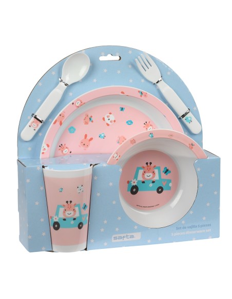 SET DE PLATOS, CUBIERTOS Y VASO SAFTA PREESCOLAR "JIRAFA" SET DE PLATOS, CUBIERTOS Y VASO SAFTA PREESCOLAR "JIRAFA"