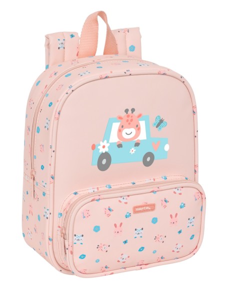 MOCHILA GUARDERIA C/BOLSILLO SAFTA PREESCOLAR "JIRAFA"