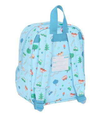 MOCHILA GUARDERIA C/BOLSILLO SAFTA PREESCOLAR "COCHES" 2