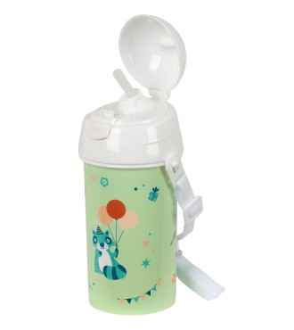 BOTELLA 500ml APERTURA AUTOM. CON PAJITA SAFTA PREESCOLAR "FIESTA" 2