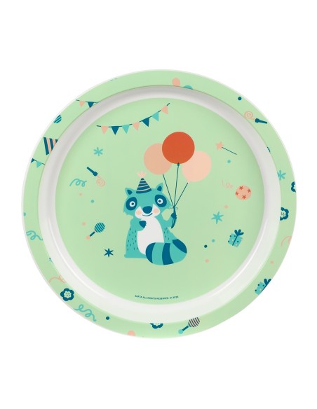 SET DE PLATOS, CUBIERTOS Y VASO SAFTA PREESCOLAR "FIESTA"