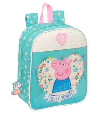 MOCHILA GUARDERIA ADAPT.CARRO PEPPA PIG "PRETTY FLOWERS"
