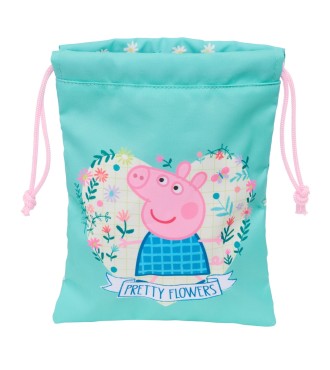 SAQUITO MERIENDA PEPPA PIG "PRETTY FLOWERS"