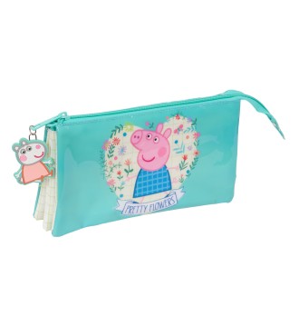 PORTATODO TRIPLE PEPPA PIG "PRETTY FLOWERS"