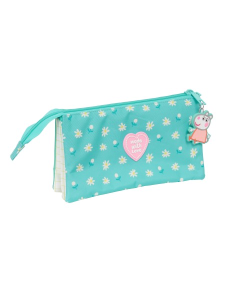 PORTATODO TRIPLE PEPPA PIG "PRETTY FLOWERS"