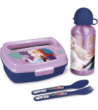 SET DE BOTELLA Y SANDWICHERA + CUBIERTOS FROZEN "COOL DAYS" 2