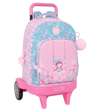 MOCHILA GDE. C/RUEDAS COMPACT EVOL. EXT. GLOWLAB KIDS "SWING"