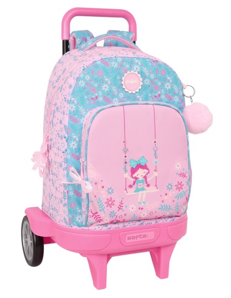 MOCHILA GDE. C/RUEDAS COMPACT EVOL. EXT. GLOWLAB KIDS "SWING"