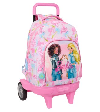 MOCHILA GDE. C/RUEDAS COMPACT EVOL. EXT. BARBIE "PAINTERLY"